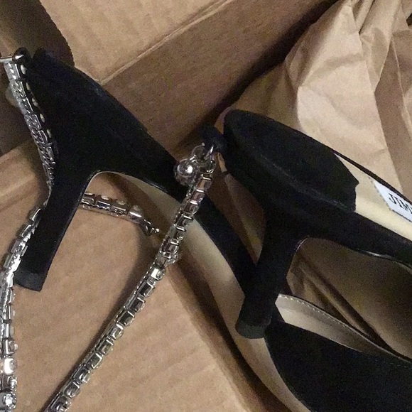 Jimmy Choo Black Heels with Silver Accents - Picture 6 of 6